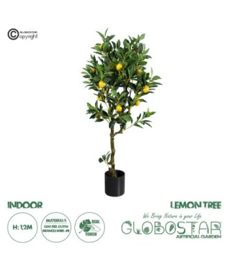 GloboStar® Artificial Garden LEMON TREE 20213 Τεχνητό Διακοσμητικό Δέντρο Λεμονιά Υ120cm